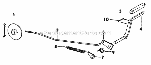 Brakes & Connections Diagram and Parts List for 282 133-282-399, 132-282-100, 134-282-100, 133-28 Cub Cadet Lawn Mower